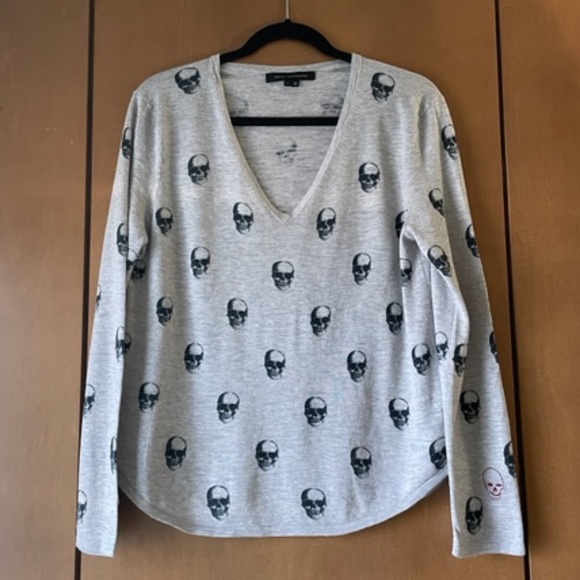 Skull Cashmere Aya V Neck Knit Sweater - Picture 4 of 11